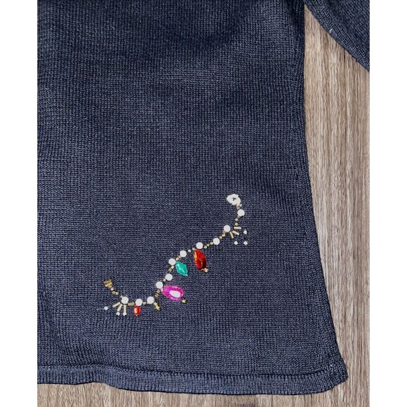 K.I.K.I.T S Christmas Sweater Size Large Beaded - Picture 14 of 16